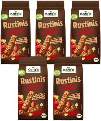 Produktbild Dr. Kargs Bio Rustinis Tomate und Emmentaler rustikal 125g 5er Pack