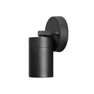 Image de Konstsmide Modena Spot mural orientable noir Applique en aluminium laqué noir avec verre transparent