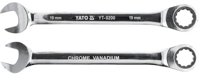 Produktbild von Yato YT-0200, 19 mm, Chrom, Chrom-Vanadium-Stahl, Chrom, Glänzend, 5°