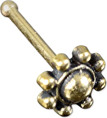 Produktbild von viva-adorno 0,8mm Nasen Stecker Nasenpiercing Messing Vintage Antik Style Blume Blüte verschiedene Desgins Z493.D3