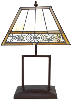 Produktbild von Clayre & Eef Tiffany Tischlampe 28x20x44 cm Beige Braun Polyresin