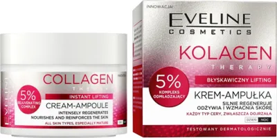 Zdjęcie produktu dla EVELINE KREM do Twarzy Collagen Therapy 50ml Intensywna Regeneracja Ampułka