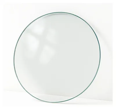 Produktbild von Runde Tischplatte aus Hartglas, transparent, 100 cm für Couchtische