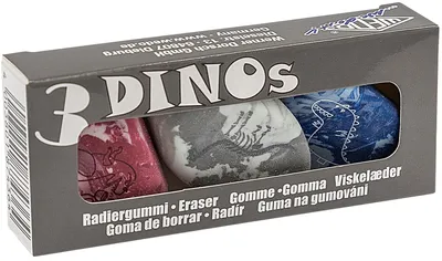 Imagen del producto de WEDO 599 8299. Gomas de borrar de plástico "DINOs" de la marca WEDO. Caja de 12 unidades