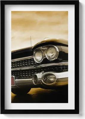 Produktbild von 1959 Cadillac Auto– Wandbild mit Rahmen – Gerahmtes Bild  – Wanddekoration – 40x60 cm –  Schwarz