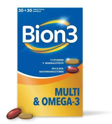 Obrázok produktu pre Bion3 Multi+Omega-3 kombinované balenie 30 tabs + 30 kapsúl 1 p