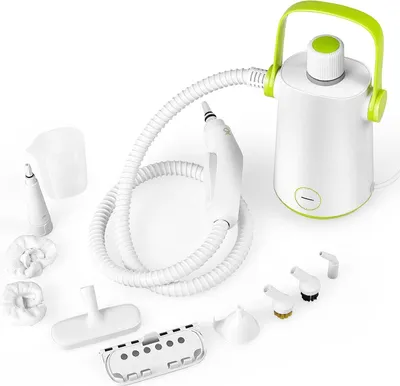Produktbild von GOPLUS Hand Dampfreiniger 1000W, tragbarer Druckdampferzeuger Reinigungsmaschine 300ml Wasserkapazität, Haushaltsdampfbesen mit Zubehörteilen (Grün)