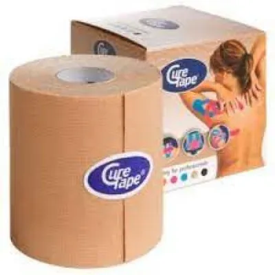Produktbild von Curetape Kinesiologisches Tape Farbe: hautfarben, 2,5cm x 5m Pack: 2 Stück | Packung (2 Stück)