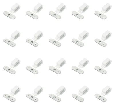 Obrázek produktu pro Sada 20 magnetických zámků Emuca, ocel a plast, bílá barva