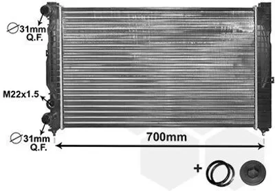Immagine prodotto di Radiatore Van Wezel per Audi A4 A6 Skoda Superb VW Passat +Variant