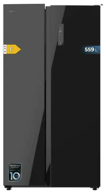 Image de Cecotec Réfrigérateur Américain de 550 Litres Bolero CoolMarket SBS 550 Glass E. 177 cm de Hauteur et 90 cm de Largeur