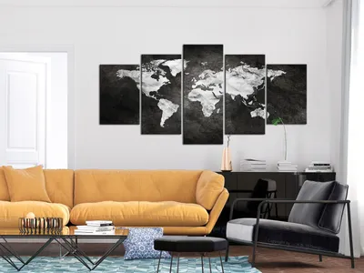 Produktbild von WELTKARTE Acrylglasbild Modern Wandbild Glasbilder Bilder k-A-0430-k-m