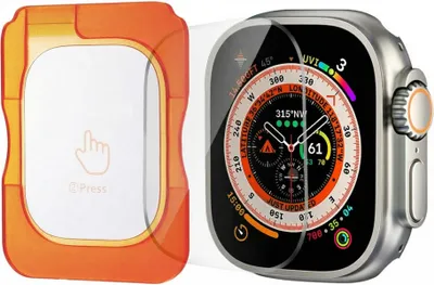 Immagine prodotto di Watch Ultra 2 - 49 mm, Watch Ultra 3 - 49 mm, Watch Ultra - 49 mm Screenprotector: Accezz Gehard Glas Screenprotector met applicatore smartwatch - Trasparente