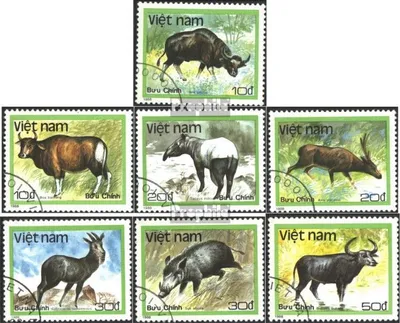 Produktbild von Briefmarken Vietnam 1988 Mi 1981-1987 (kompl.Ausg.) gestempelt Tiere