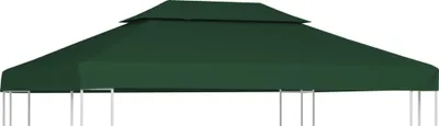 Zdjęcie produktu dla The Living Store plandeka na dach altany 310 g/m² zielona 3x4 m