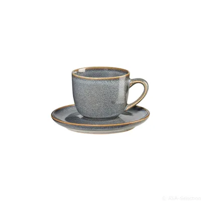 Produktbild von ASA Selection saisons Espressotasse mit Unterer Denim, Espresso Tasse, Kaffeetasse, Untertasse, Steinzeug, Blau, 90 ml, 27110118