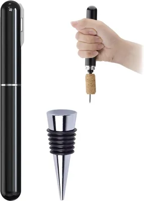 Immagine prodotto di Apribottiglie per vino, set di 2 tappi riutilizzabili per vino