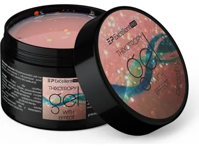 Immagine prodotto di Excellent PRO | Thixotropie Gel Peachy Hexa 15g - Autolivellante - Glitter - Gel UV ad effetto