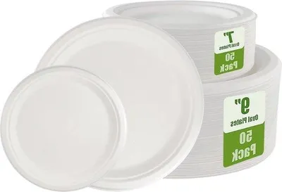 Produktbild von Biologisch abbaubare Wegwerpschaaltjes aus Zuckerrohr (2 Größen 23 cm - 18 cm)