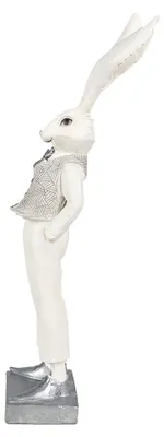 Immagine prodotto di Clayre & Eef Figurina Coniglio 36 cm Bianco Argento in Poliresina
