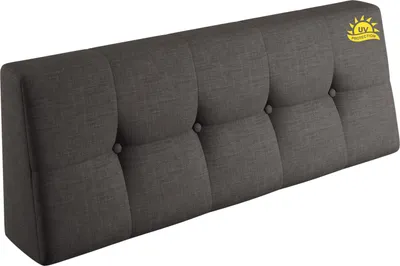 Produktbild von sunnypillow Palettenkissen Verona Rückenlehne gesteppt UV - beständig  Seitenkissen 120x40x20/10cm Grey