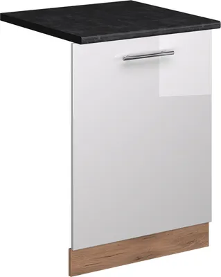 Image de Façade de lave-vaisselle Vicco Fame-Line Blanc Haute brillance 60cm , PT Anthracite, Model 54837