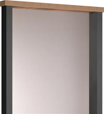 Produktbild von trendteam Garderobe Enna Garderobenspiegel, Mango Nachbildung/Schwarz, B/H/T ca. 73/69/7 cm