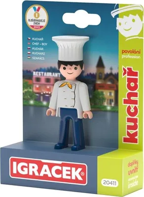 Obrázek produktu pro Igráček Kuchař - figurka s příslušenstvím