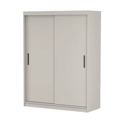 Produktbild von Schwebetürenschrank Kleiderschrank Schrank Schlafzimmerschrank Vista 04 K Weiß/Kaschmir ohne Spiegel 150 cm