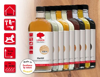 Produktbild von LEINOS Hartöl Farblos 0,25 l – Hartöl für Holz innen, wasserabweisend