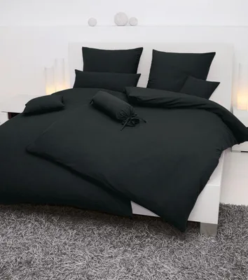 Zdjęcie produktu dla Janine Mako-Soft-Seersucker Poszewka na poduszkę Kl.K. 40x40 1 sztuka PIANO 125-098-600 czarny