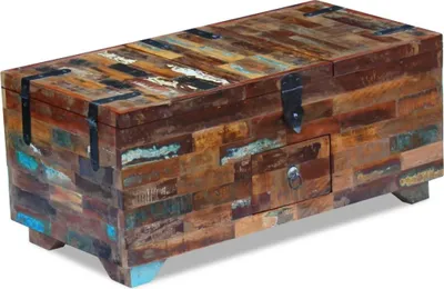 Obrázek produktu pro Konferenční stolek truhla masivní recyklované dřevo 80x40x35 cm