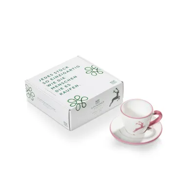 Immagine prodotto di Gmundner Keramik Rosa Hirsch Espresso per te/2 pezzi confezione regalo