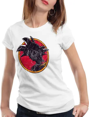 Produktbild von style3 Goku Vintage Damen T-Shirt, Farbe:Grau meliert, Größe:2XL