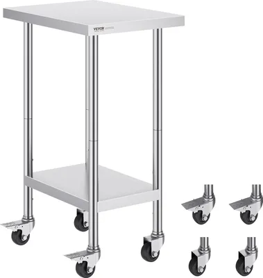 Zdjęcie produktu dla Stół Roboczy ze Stali Nierdzewnej 95x45x61cm