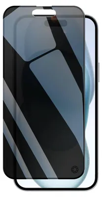 Produktbild von Force Glass, Organische Folie für Apple iPhone 15 2.5D Spy, Schwarz transparent