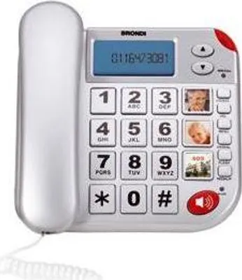 Immagine prodotto di Brondi Super Bravo Plus Telefono analogico Identificatore di chiamata Bianco
