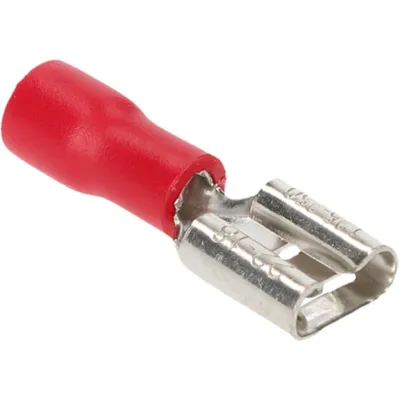 Produktbild von Cartrend Flachsteckhülsen 6,3mm rot 20x
