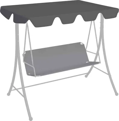 Produktbild von vidaXL Ersatzdach für Hollywoodschaukel Anthrazit 188/168x145/110 cm