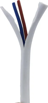 Obrázok produktu pre Okrúhly elektrický kábel z PVC, biely, 2x0,75 mm², 220 V pre svietidlá - na metre