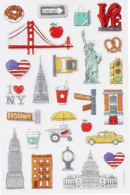 Produktbild von Hobbyfun GLOSSY-Sticker USA