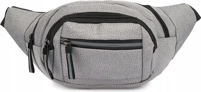 Image de Sac banane homme, spacieux, étanche, gris