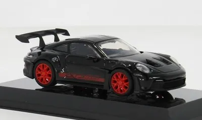 Produktbild von Bburago BBU18-38313BLACK - 1/43 - Porsche 911 (992) GT3 RS, schwarz/rot, 2023
