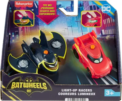 Immagine prodotto di Fisher Price Batwheels 1:55 Light Up Racers 2Pk - Redbird An