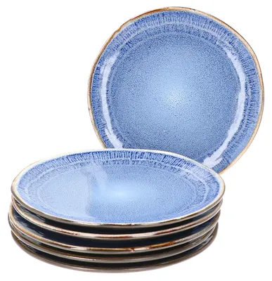 Produktbild von Mambocat Reactive Blue 6er Set Kuchenteller 22cm 6 Pers. Blaue Frühstücksteller