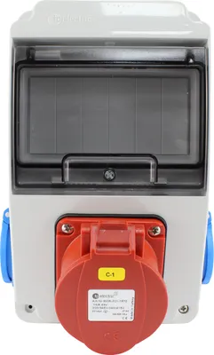 Produktbild von Stromverteiler Baustromverteiler Wandverteiler 1xCEE 5pol 16A und 2xSchukosteckdose inkl. N und PE Klemmen