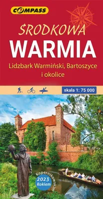Immagine prodotto di Mittelermland. 1:75.000. Lidzbark Warmiński, Bartoszyce e dintorni. Mappa turistica. Kompass