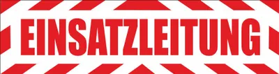 Produktbild von INDIGOS UG - Magnetschild "Einsatzleitungt" mit Rahmen 30 x 8 cm - Magnetfolie für Auto / LKW / Truck / Baustelle / Firma