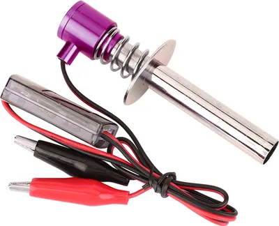 Obrázok produktu pre 6V -24V elektronický zapaľovač žhaviacich sviečok vhodný pre motor RC auta Nitro (fialový)