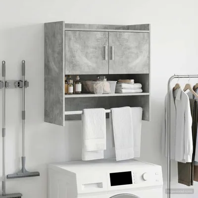 Produktbild von Maison Exclusive - Wandregal Wandhalterung Betongrau 80 x 36 x 80 cm Holzwerkstoff